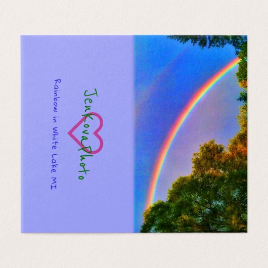 2RAINBOW MINIkarten 2x3.5 horizontal Visitenkarten (Außenseite Aufgefaltet)