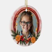 2sided Memorial Christmas Warm Glow Keramik Ornament (Rechts)