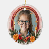 2sided Memorial Christmas Warm Glow Keramik Ornament (Links)