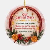 2sided Memorial Christmas Warm Glow Keramik Ornament (Hinten)