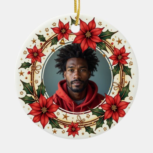 2sided Memorial Forever in Bloom Keramik Ornament (Vorne)