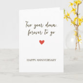 2st Anniversary – Two Year Down Forever to Go Karte (Gelbe Blume)