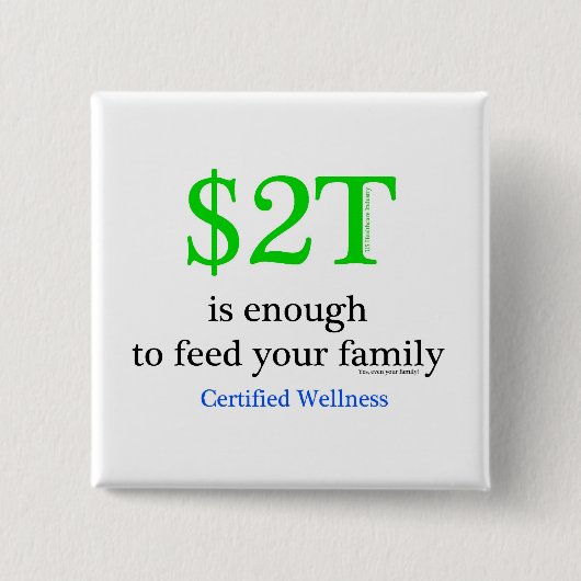 $2T ist genug Button (Vorderseite)