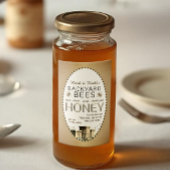 2x3 Honey Hinterhofbienen Bienen Bienen Kleine Bie Lebensmitteletikett