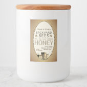 2x3 Honey Hinterhofbienen Bienen Bienen Kleine Bie Lebensmitteletikett (Vorderseite)