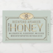 2x3" Metallic Gold 3D Gerahmt Honey Label mit Bien Lebensmitteletikett (Einzelnes Label)