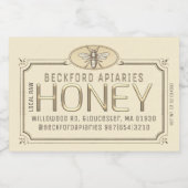 2x3" Metallic Gold 3D Gerahmt Honey Label mit Bien Lebensmitteletikett (Einzelnes Label)