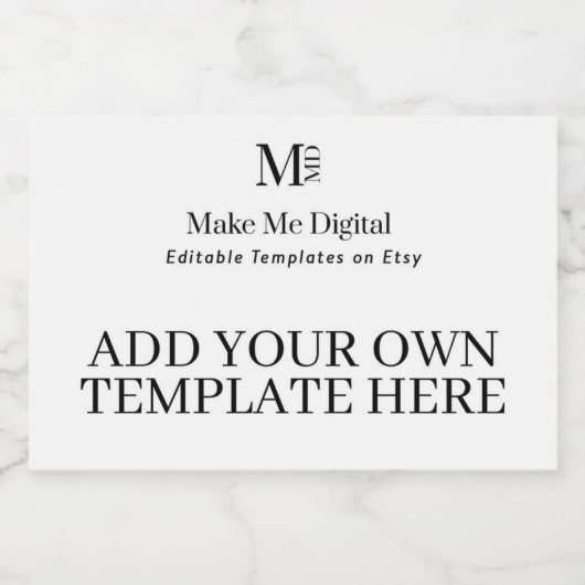 2x3inch Machen Sie Ihr eigenes Mini-Champagner-Lab Schaumweinetikett (Einzelnes Label)