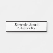 2x8 selbstklebendes Namensschild für die Bürotür w (Vorderseite )