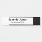 2x8 selbstklebendes Namensschild für die Bürotür w (Vorderseite )