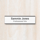 2x8 selbstklebendes Namensschild für die Bürotür w (Vorderseite )