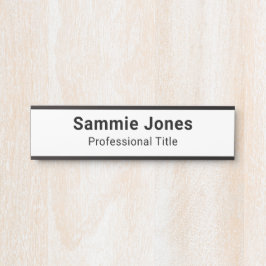 2x8 selbstklebendes Namensschild für die Bürotür w