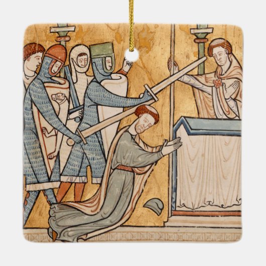 2x Ein frühes Martyrium von St. Thomas Becket in A Keramikornament (Rückseite)