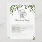 2x Games Elephant Baby Shooter 12x18" Größe Einladung (Rückseite)