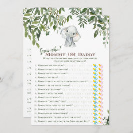 2x Games Elephant Baby Shooter 12x18" Größe Einladung