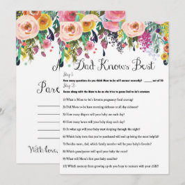 2x Games Flower Garden Baby Showgame 12x18 Einladung