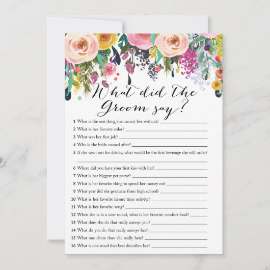 2x Games Garden Brautparty Spiel 12x18 Einladung (Vorderseite)