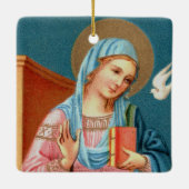 2x Mary, von F. Lippis Verkündung (Detail) Keramikornament (Rückseite)