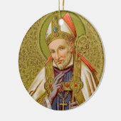 2x St. Alphonsus Liguori (SNV 02) (Runde) Keramik Ornament (Links)