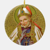2x St. Alphonsus Liguori (SNV 02) (Runde) Keramik Ornament (Hinten)