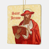 2x St. Jerome als Kardinal mit Buch (P 004) Keramikornament (Links)