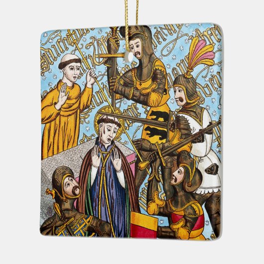 2x St. Thomas Beckets Martyrium (M 031) Keramikornament (Links)