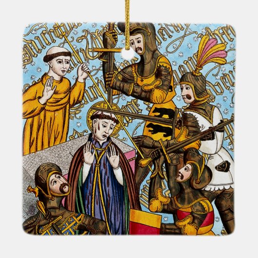 2x St. Thomas Beckets Martyrium (M 031) Keramikornament (Rückseite)