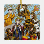 2x St. Thomas Beckets Martyrium (M 031) Keramikornament (Vorderseite)