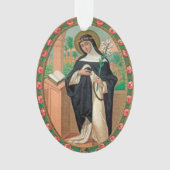 2xFramed Portrait von St. Rose von Lima (Detail;K Ornament (Vorderseite)