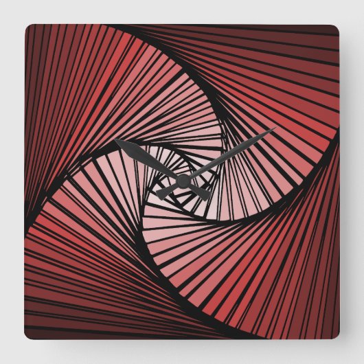 3次元　スパイラル　時計 QUADRATISCHE WANDUHR (Vorderseite)