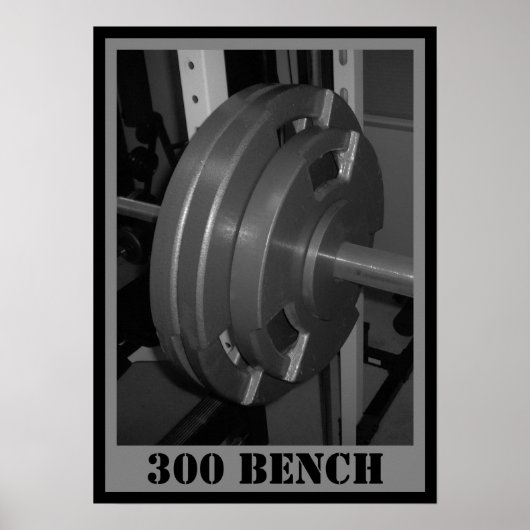 300 BENCH Weightlift-Poster Poster (Vorne)