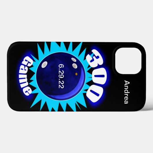 300 Blues, Bowlingball-Grafik, Handy-Fall Case-Mate iPhone Hülle (Rückseite (Horizontal))
