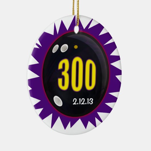 300 Bowling mit Datum, Keramikornament (Rechts)