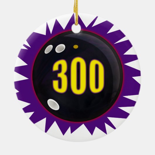 300 Bowling mit Datum, Keramikornament (Hinten)