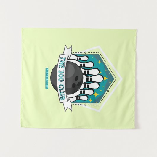 300 Club Bowling Wandteppich (Vorderseite (Horizontal))