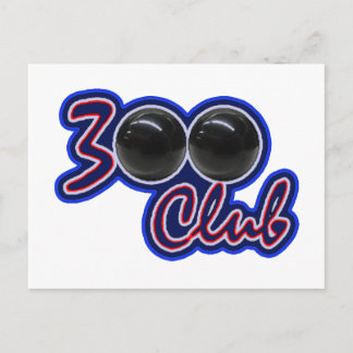 300 CLUB - PERFEKTES SPIEL IM BOWLING (BLAU) POSTKARTE