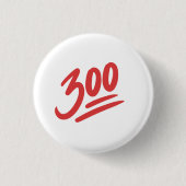 300 Emoji | Bowling Perfect Game Score Button (Vorderseite)