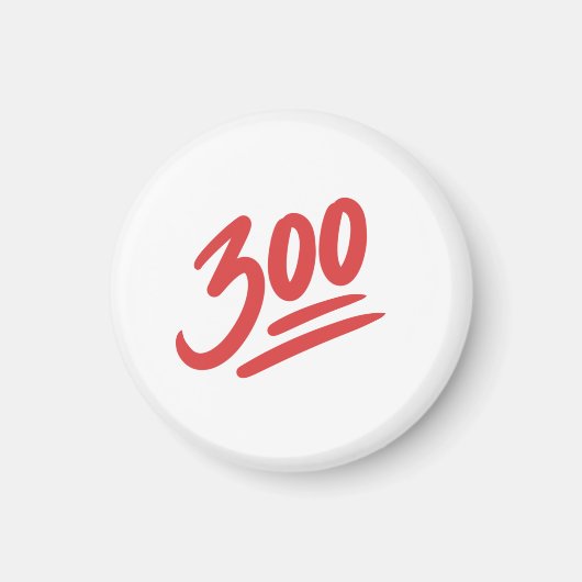 300 Emoji | Bowling Perfect Game Score Magnet (Vorne)