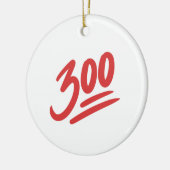 300 Emoji | Perfect Score Bowling 300 Spiel Keramik Ornament (Links)