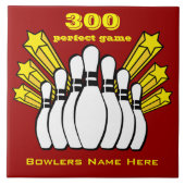 300 Game Bowling Award Decorative Tile Fliese (Vorderseite)