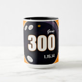 300 Game Orange & Black, mit Datum gekocht, Tasse (Zentrum)