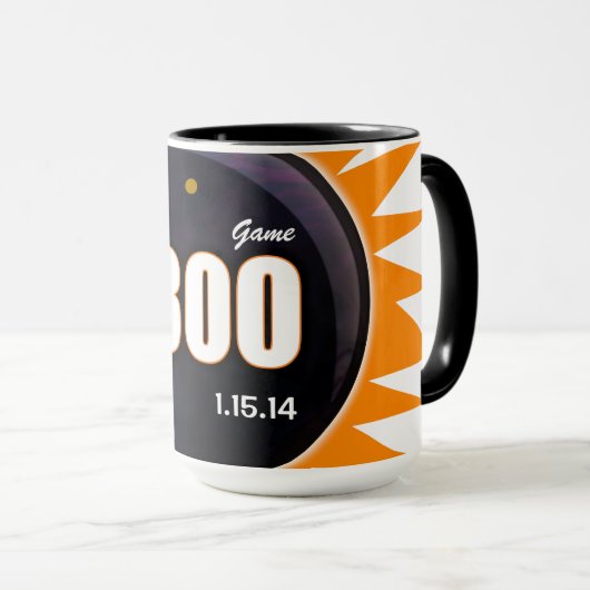 300 Game Orange & Black, mit Datum gekocht, Tasse (VorderseiteRechts)