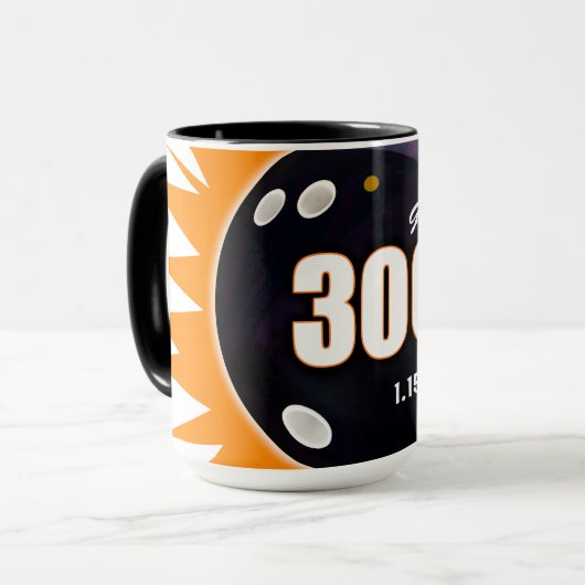 300 Game Orange & Black, mit Datum gekocht, Tasse (Vorderseite Links)