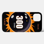 300 Game Orange & Black mit Namen und Datum Case-Mate iPhone Hülle (Rückseite (Horizontal))