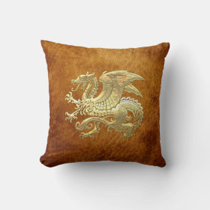 [300] Isländischer Drache, Landvættir [Gold] Kissen