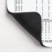 300-jähriger Kalender (Wochentag) Mousepad (Ecke)