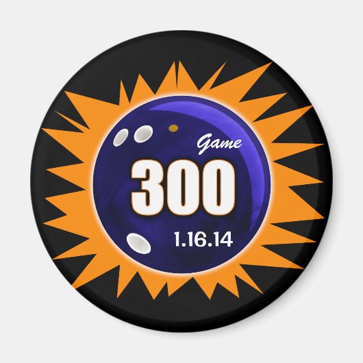 300 Perfect Game Orange & Blue Magnet (Vorne)