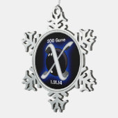 300 perfektes Spiel Schneeflocken Zinn-Ornament (Rechts)