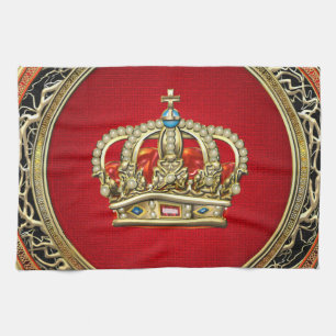 [300] Prinzessin King-Queen Crown [Belg.Gold] Geschirrtuch