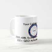 300 QSO Preis - 2008 ARRL Lotterien Kaffeetasse (Vorderseite Links)
